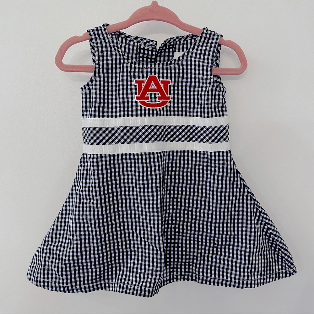 SARA LYNN TAGS AUBURN Girls dress with AU logo 6-9 months